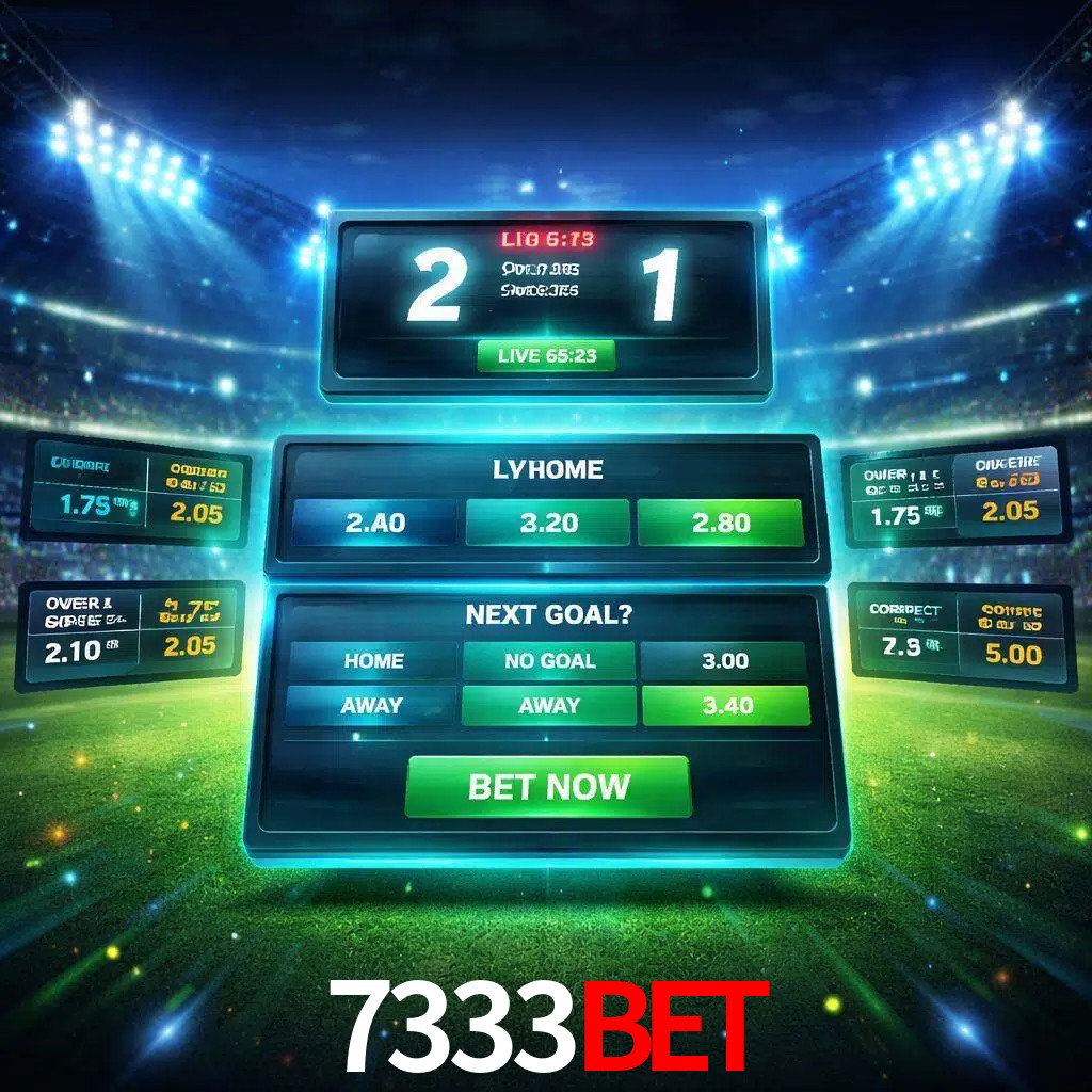 Vista de apuestas en vivo 7333BET durante un partido en curso