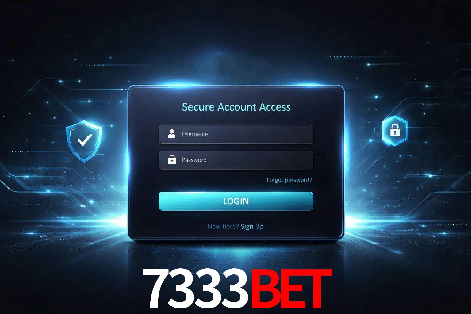 Pantalla de inicio de sesión de cuenta 7333BET para usuarios en México