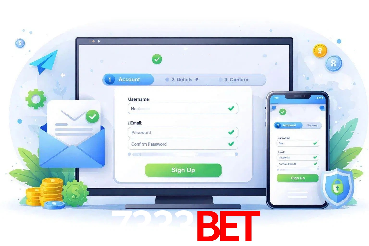 Registro de nuevo usuario y configuración de cuenta 7333BET